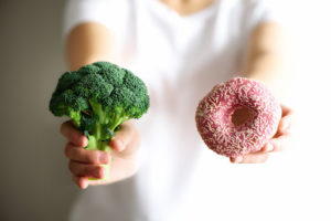 Choice of broccoli or a donut